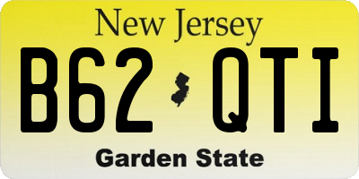 NJ license plate B62QTI