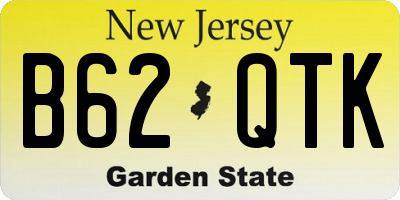 NJ license plate B62QTK