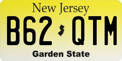 NJ license plate B62QTM