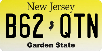 NJ license plate B62QTN