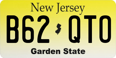 NJ license plate B62QTO