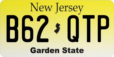 NJ license plate B62QTP