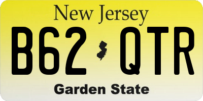 NJ license plate B62QTR