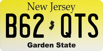 NJ license plate B62QTS