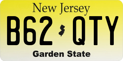 NJ license plate B62QTY