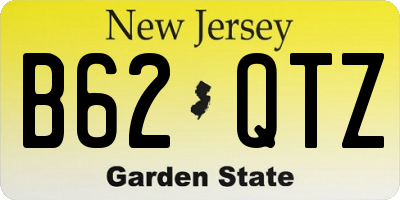 NJ license plate B62QTZ