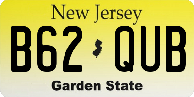 NJ license plate B62QUB