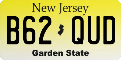 NJ license plate B62QUD