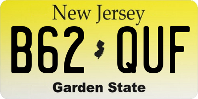 NJ license plate B62QUF