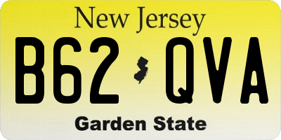 NJ license plate B62QVA