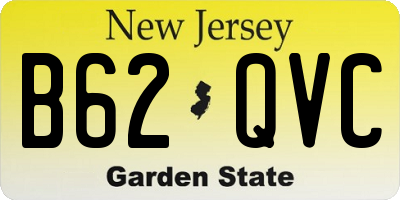 NJ license plate B62QVC