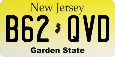 NJ license plate B62QVD