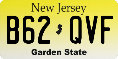 NJ license plate B62QVF