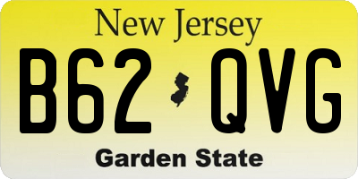 NJ license plate B62QVG