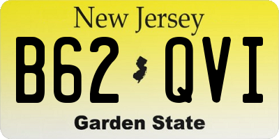 NJ license plate B62QVI