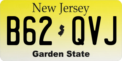 NJ license plate B62QVJ