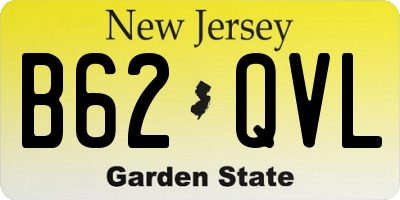 NJ license plate B62QVL