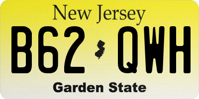 NJ license plate B62QWH