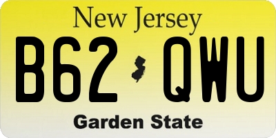 NJ license plate B62QWU