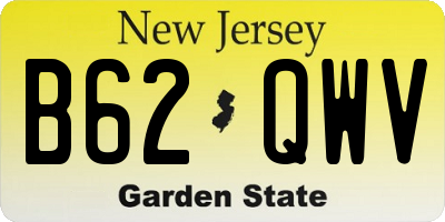 NJ license plate B62QWV