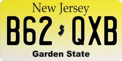 NJ license plate B62QXB