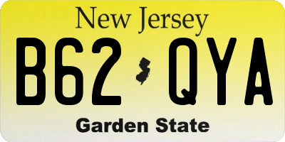 NJ license plate B62QYA
