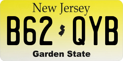 NJ license plate B62QYB