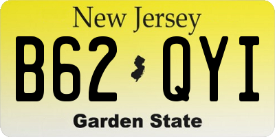 NJ license plate B62QYI