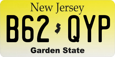 NJ license plate B62QYP