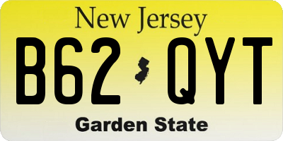 NJ license plate B62QYT