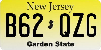 NJ license plate B62QZG