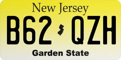 NJ license plate B62QZH