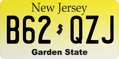 NJ license plate B62QZJ
