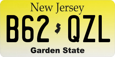 NJ license plate B62QZL
