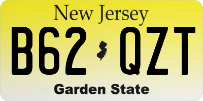 NJ license plate B62QZT
