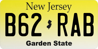 NJ license plate B62RAB