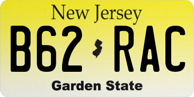 NJ license plate B62RAC