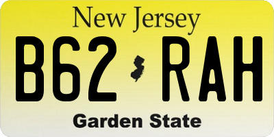 NJ license plate B62RAH
