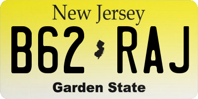 NJ license plate B62RAJ