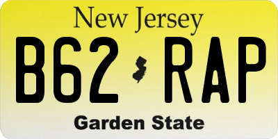 NJ license plate B62RAP