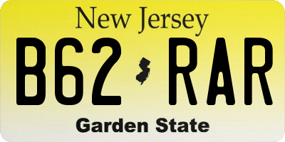 NJ license plate B62RAR