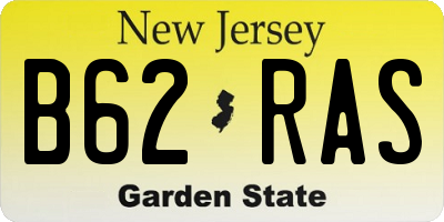 NJ license plate B62RAS
