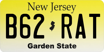 NJ license plate B62RAT