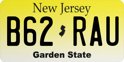 NJ license plate B62RAU