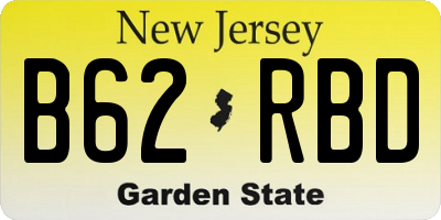 NJ license plate B62RBD