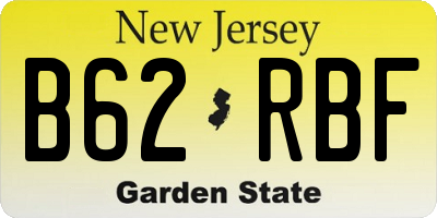 NJ license plate B62RBF