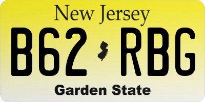 NJ license plate B62RBG