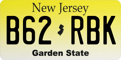 NJ license plate B62RBK
