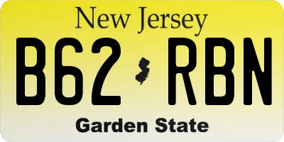 NJ license plate B62RBN
