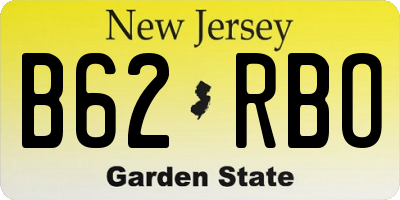 NJ license plate B62RBO